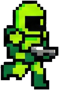 Soldier aiming stance