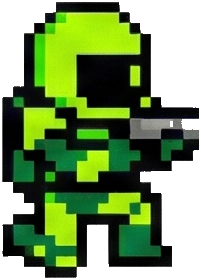 Soldier kneeling stance